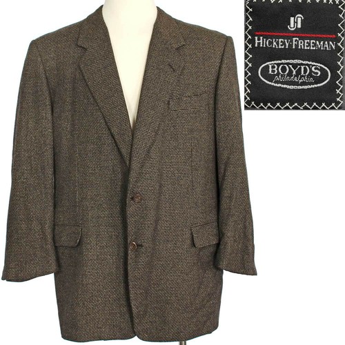 Hickey Freeman Tweed Sport Coat Suit Jacket, Wool Cashmere, Boyd's Philly, 50 L - Picture 1 of 14