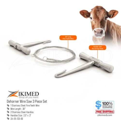 Gigli Säge 3-teiliges Set, 30" verdrehter Draht Sägerolle, 2 Haken T-Griffe, SS - Bild 2 von 5