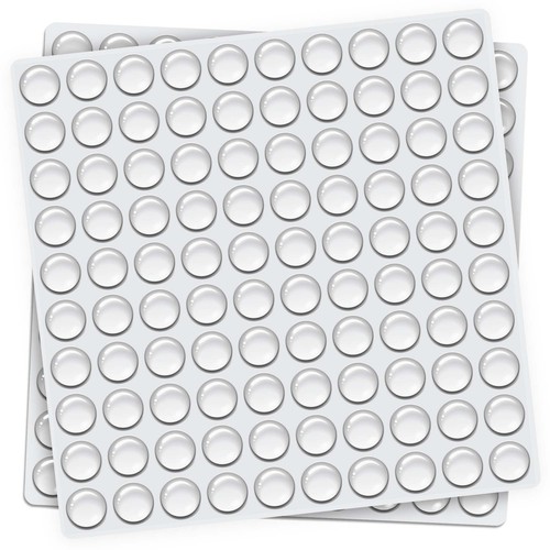 Cabinet Door Rubber Bumpers 200 Pcs Self Adhesive Sound Dampening Clear Bumpe...