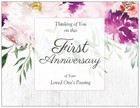 MEMORIAL CARD  Thinking Of You On First Anniversary Loved Ones Passing sympathy