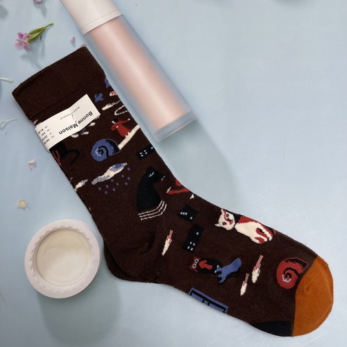 2 Paar Crew Socken Bonne Damen Komfort Atmungsaktiv Maison Vintage Freizeitsocken - Bild 49 von 102