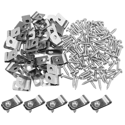 100 Sets Metal Wire Clip Accessories Fence Clips Supplies Parts Cage Fitting