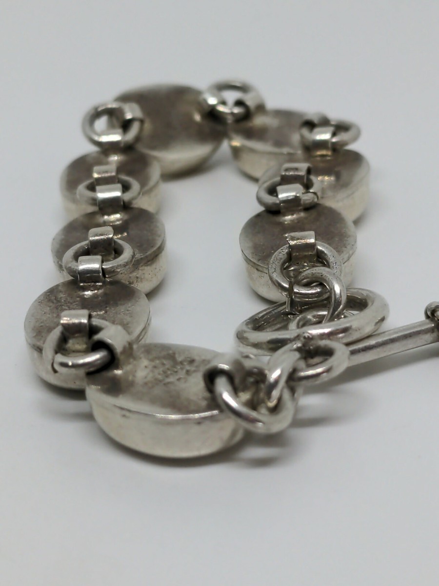 アクセサリー vintage mexico jewelry bracelet 925 gold 925 Sterling Silver Vintage Mexico Figaro Link Bracelet 7 3