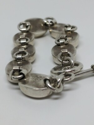 Vintage Sterling Silver 925 Mexico Multi Stone Bracelet 7