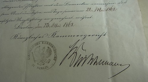 Chamber Court BERLIN: letter 1862 arbitrator deputy, signature Gustav BÜCHTMANN - Picture 4 of 9
