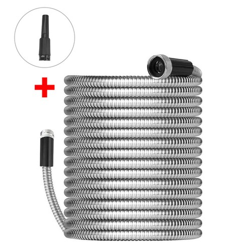 100 Fuß Edelstahl Garten Wasserschlauch Flexible Terrasse Zuhause Schwerlast Sprayer - Bild 16 von 21