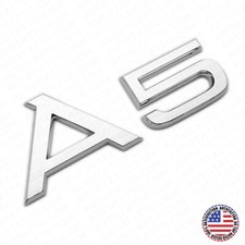 Audi A5 Chrome Rear Letter Tail Badge Trunk Nameplate Emblem Badge Sport  Sline