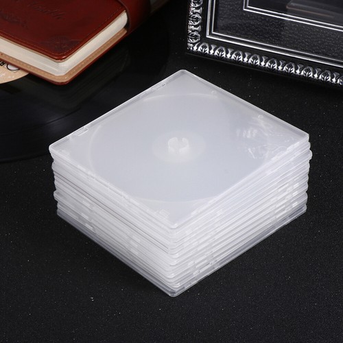 60 Pcs Transparent Single CD DVD Case Boxes Slim Clear Storage Organizer - Afbeelding 10 van 12