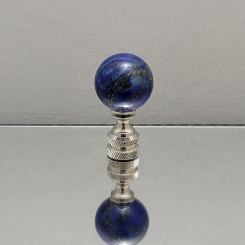Acabados de lámpara de bola de 1" de piedras preciosas de lapiz lazuli base de níquel/pulido/latón antiguo - Imagen 11 de 15