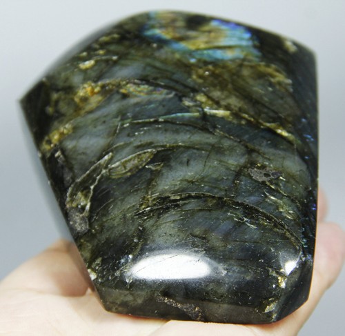 Bonita piedra de Reiki de forma libre de espectrolita con flash arco iris de 1,19 lb - Imagen 12 de 12