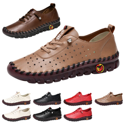 Damen Sportschuhe Plattform Faulenzer Schnürschuhe Slip-On Mom Schuh Slip-On