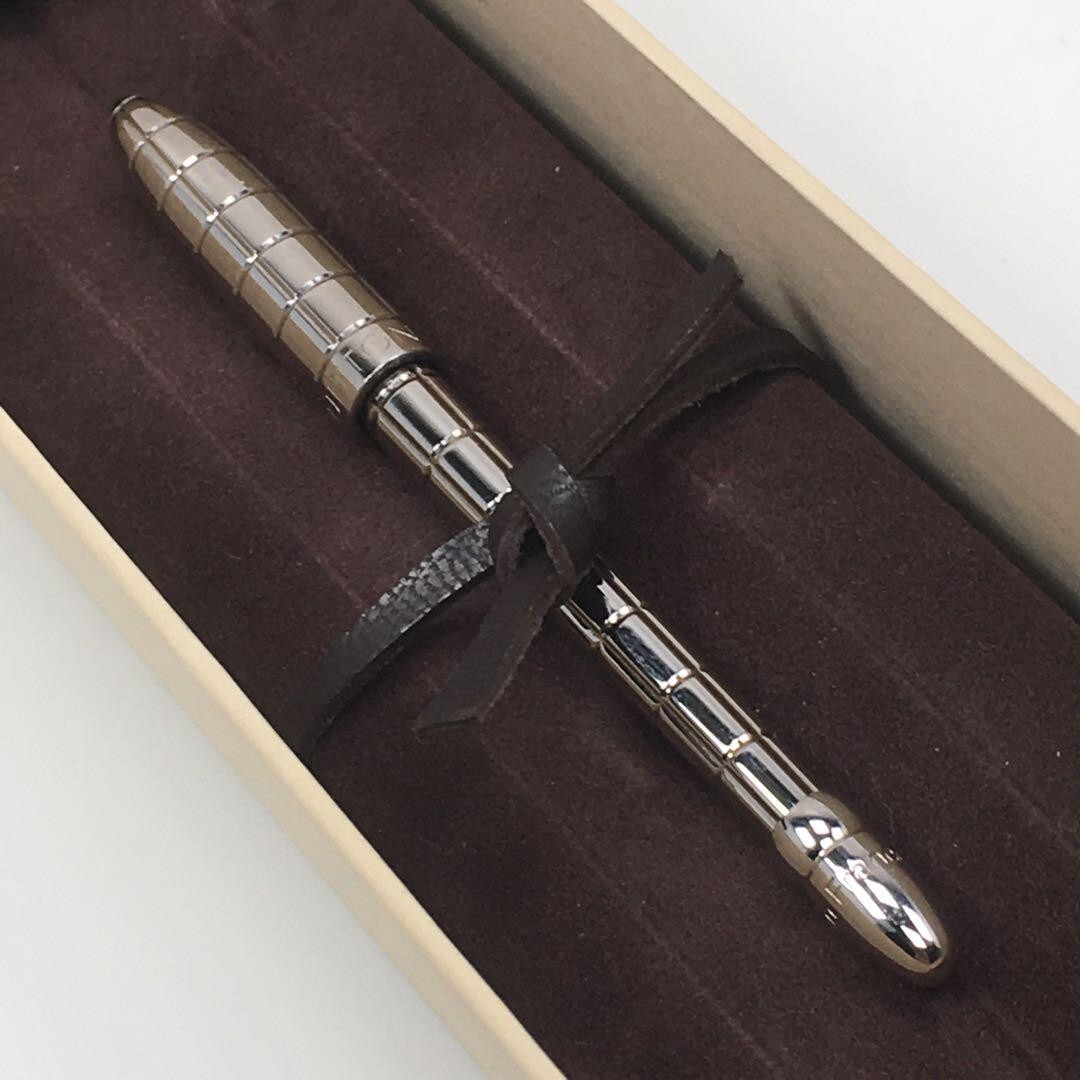 Louis Vuitton Silver Twisted Ballpoint Pen (N75005) w/ Box