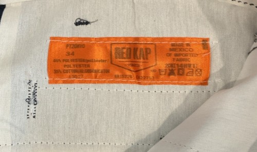 Mens Red Kap Work Pants, Charcoal Gray 35 1/2 X 31 PT20CH0 - Picture 5 of 5