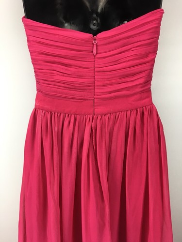 ERIN Erin Fetherston Dress Size 0 Ruched Chiffon Spaghetti Strap Pink Ombre - Picture 5 of 7