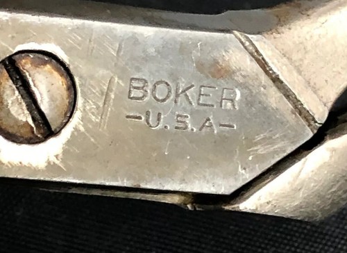 Vintage Boker USA 8" Scissors Razor Steel - Picture 3 of 7