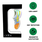 Floating Shoe Display Rotating Levitating Shoe Display Black With LED - LVTN