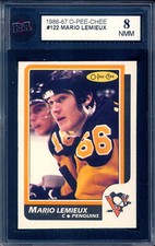 1986-87 OPC O PEE CHEE 122 Mario Lemieux KSA 8 NM-MINT Pittsburgh Penguins Card