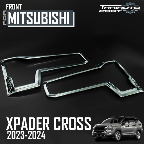 LR Front Cover Head Light Lamp Chrome For Mitsubishi Xpander Cross 2022-2024 - Picture 3 of 8