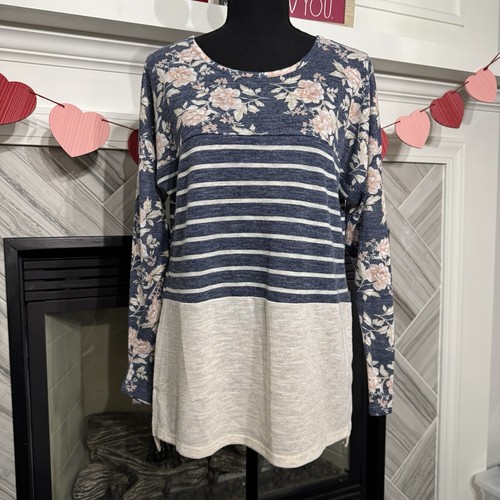 Blusa grande floral manga larga Truseles - Imagen 1 de 3