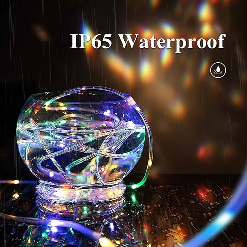 Solar LED Tube String Lights Outdoor Waterproof Garden Decor for Garden Party - Picture 3 of 34