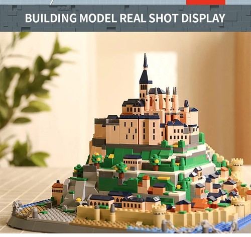 1392PCS Bricks World Architecture Model Building Mont Saint Michel Diorama Model - Picture 18 of 24