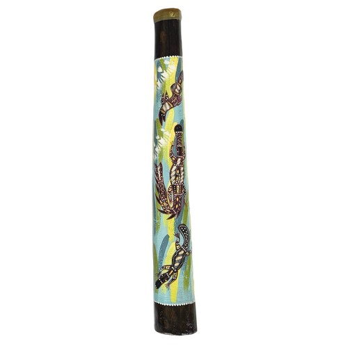 DIDGERIDOO DE MADERA DURA 60 cm / 24" - arte aborigen, arte de puntos, australia, recuerdo - Imagen 5 de 9