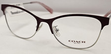 COACH HC 5111 9348 Burgandy Shiny Silver Eyeglasses Frame 53-17-140 No Case D41