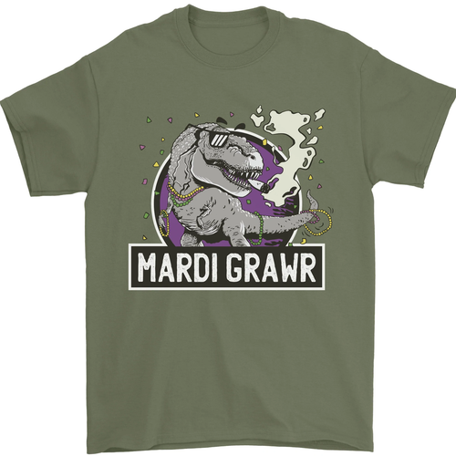 Divertida Camiseta T-Rex Mardi Grawr Dinosaurio para Hombre 100% Algodón - Imagen 29 de 95