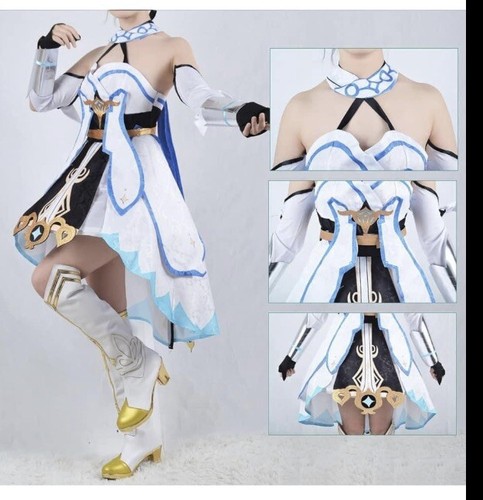 Genshin Impact Lumine Cosplay Costume Size Large Traveler Ying Outfit Halloween - Picture 2 of 7