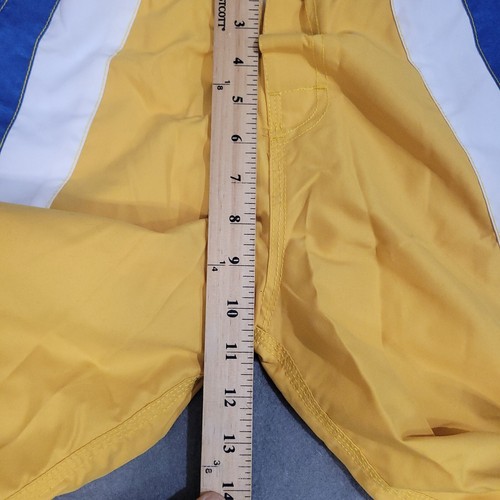 Corona Swim Trunks Board Shorts Men's Size Small Logo Blue Yellow Lined - Picture 9 of 11