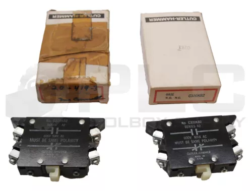 LOT OF 2 NEW EATON CUTLER HAMMER C320KB2 /A2 BASE AUXILIARY CONTACT *READ*