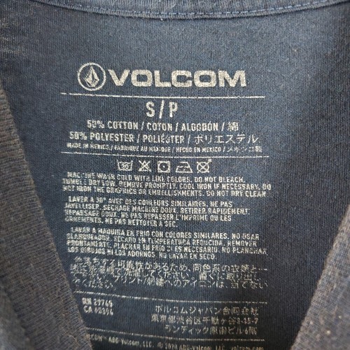Volcom Shirt Mens Small Blue Crew Neck Short Sleeve Graphic Stretch Pullover - Picture 10 of 16