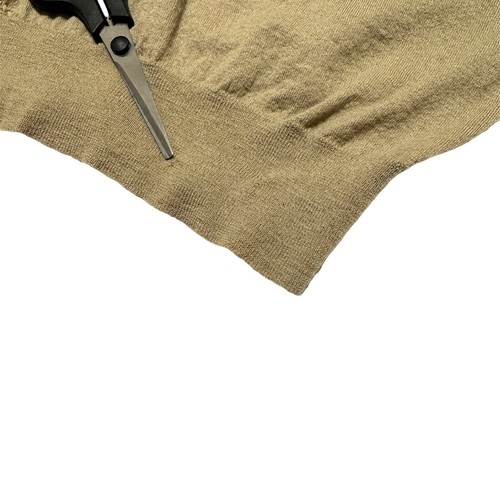 Yves Saint Laurent Rive Gauche 100% Wool Embroidered V-Neck Sweater Size S - Picture 12 of 14