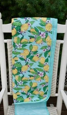 Vera Bradley LEMON GROVE 🍋 Picnic Blanket 67"x50” w/Carry Handle 💦 Beach/Pool