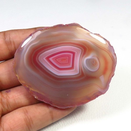 Geoda de rebanada roja piedras preciosas 63x53 mm ágata druzy natural rebanada cabinas 214 quilates BS-1195 - Imagen 11 de 13