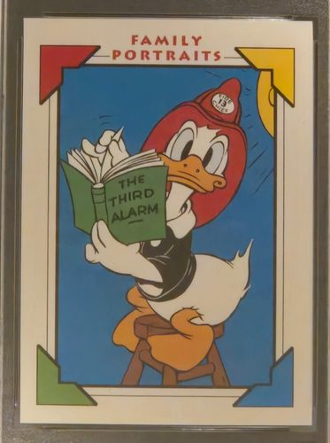 Tarjetas de coleccionista Impel Disney 1991 Donald Duck Fire Chief (1940) #119 PSA 8 casi nuevo-como nuevo - Imagen 2 de 4
