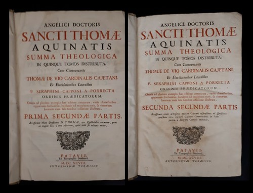 Tommaso d'Aquino: Summa Theologica in Quinque Tomos Distributa (5 vol) - 1698 - Foto 2 di 12