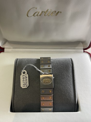 Vintage Cartier Santos Octagon Watch 18K YG 29mm - Picture 2 of 4