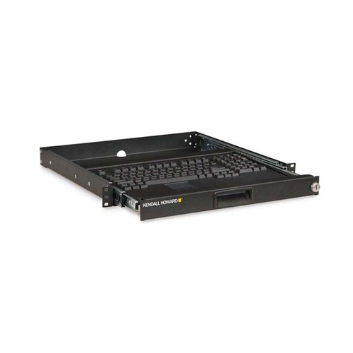 1U Sliding Keyboard Tray 19" Rack Mount Locking Lockable Shelf with Key 2-Post - Picture 2 of 9