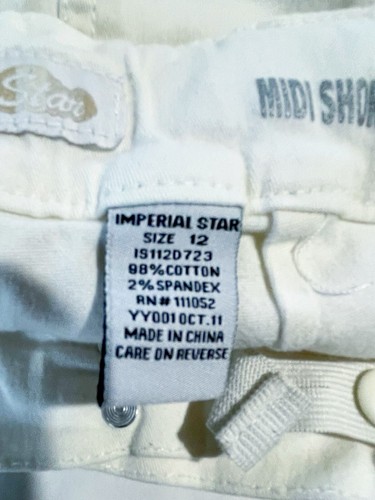 Midi Short Adjustable Waist Girls Sz 12 Color Ivory Imperial Star - Picture 4 of 6
