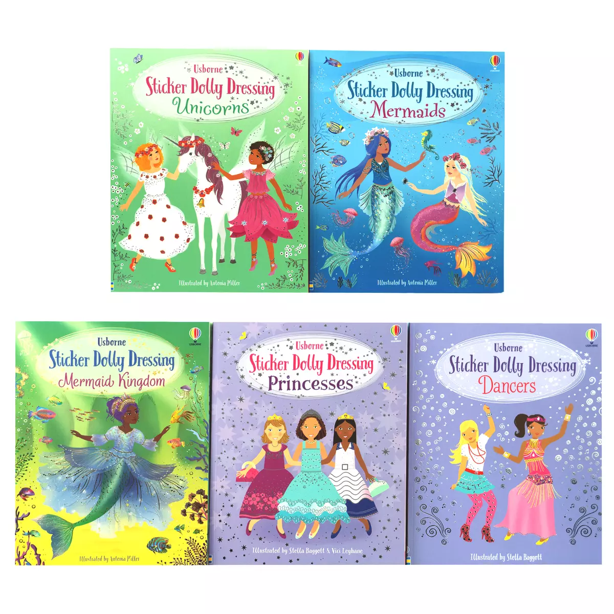 Usborne dolly top dressing sticker books