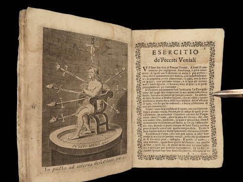 1667 Spanish Saint Ignatius Loyola Illustrated Angels Demons Bible ART Italian - Picture 11 of 20