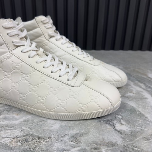 Sneakers GUCCI Bambi firma GG monogramma pelle bianca 10 G o 10,5 US 44 EUR - Foto 7 di 23