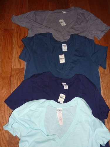 VICTORIAS SECRET PINK VNECK DOG TEESHIRT COLOR SIZE CHOICE NWT - Picture 10 of 10