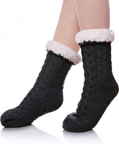 Winter Anti Slip Warm Fleece-Lined Slipper Socks Thickening Sleep Floor Socks US - Picture 3 of 10