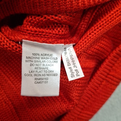 J Howard Dress Womens Small Red CableKnit 3/4 Sleeve Sweater Fit & Flare NEW - Picture 7 of 12