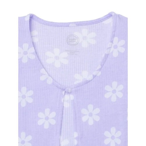 Cardigan a costine e set top cami per ragazze Wonder Nation TAGLIA XS 4-5, 2 pezzi VIOLA - Foto 4 di 5