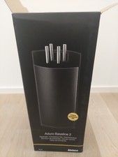 Ofenbesteck Kaminbesteck Kunstleder Schwarz 4-teilig Kamingarnitur elegant