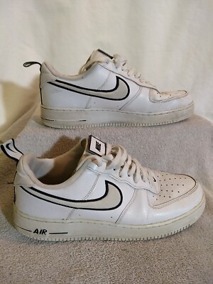 Nike Mens Air Force 1 Low 'White Black Swoosh' (DH2472-100), Size: 11.5  #MT13+6 | eBay