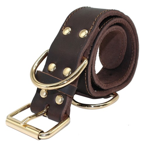 Hundehalsband Echt Leder Hunde Halsband für mittelgroße Hunde Schwarz Braun M-XL - Bild 13 von 13
